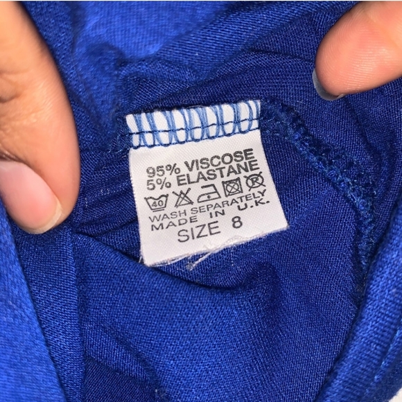 Blue Racer Back Bodysuit - Picture 3 of 3